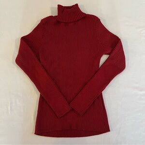 Basic Turtleneck, Maroon/Brick Red, Size XL